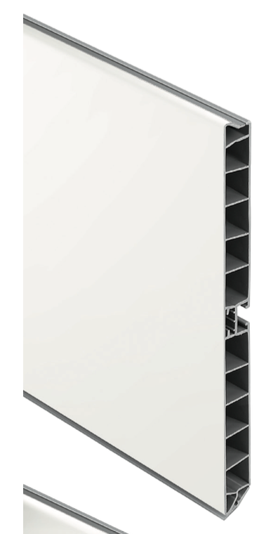 ZOCALO DE "ALUMINIO" 100MM PLATA MATE (4MTS) M/L