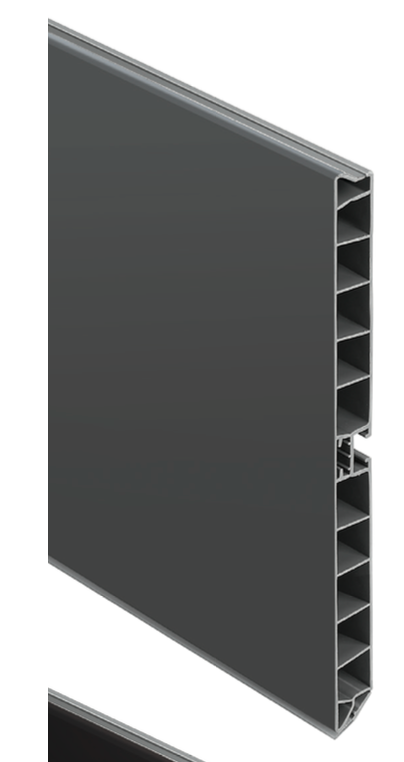 GLATTE ANTHRAZIT-PVC-SOCKEL 150 MM (4 M) M/L