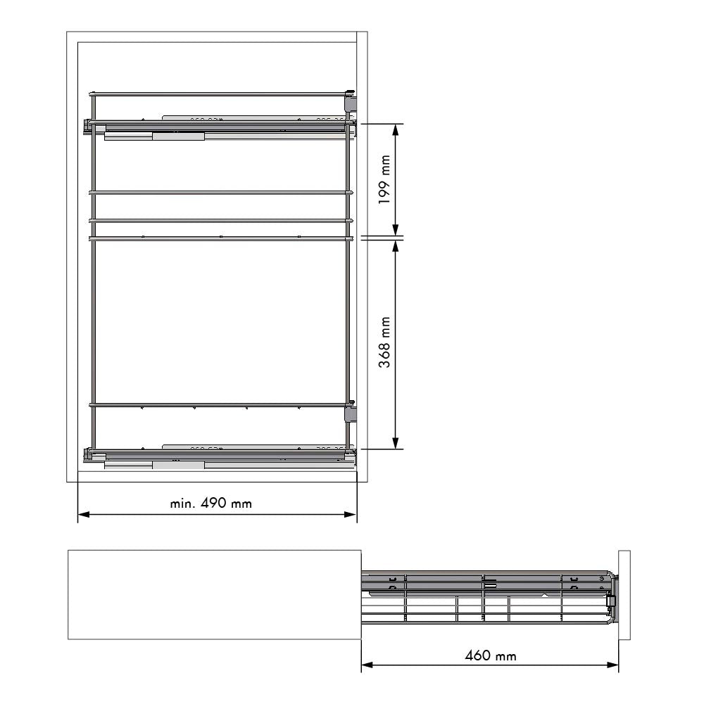 BOTELLERO GUÍAS LATERALES