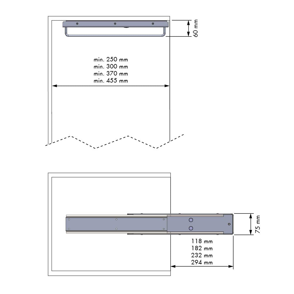 SOPORTE PERCHAS EXTRAÍBLE