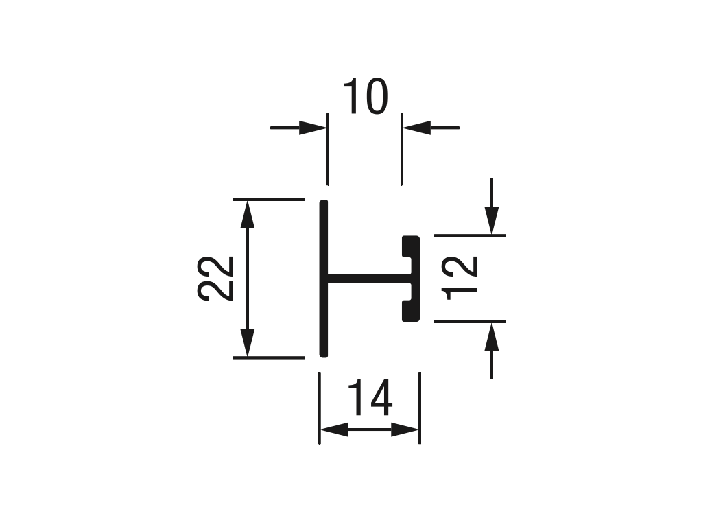 ZIERPROFIL H 10MM MINIMAL MATT SILBER (2-4