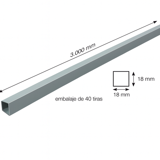 PERFIL REFUERZO MUEBLE 3MTS PLATA MATE M/L