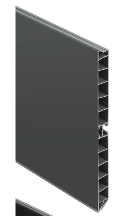 ZOCALO LISO PVC NEGRO MATE 100MM PZA (4MTS) M/L