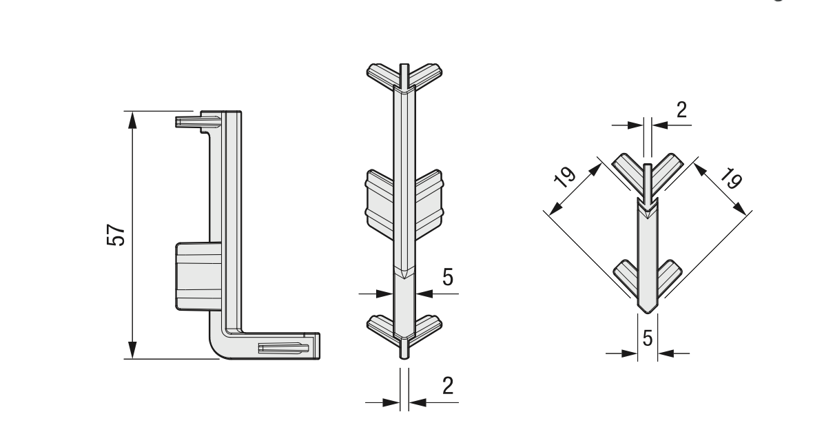 ESQUINA EXTERIOR 90º ANTRACITA-GOLA "C" MONZA