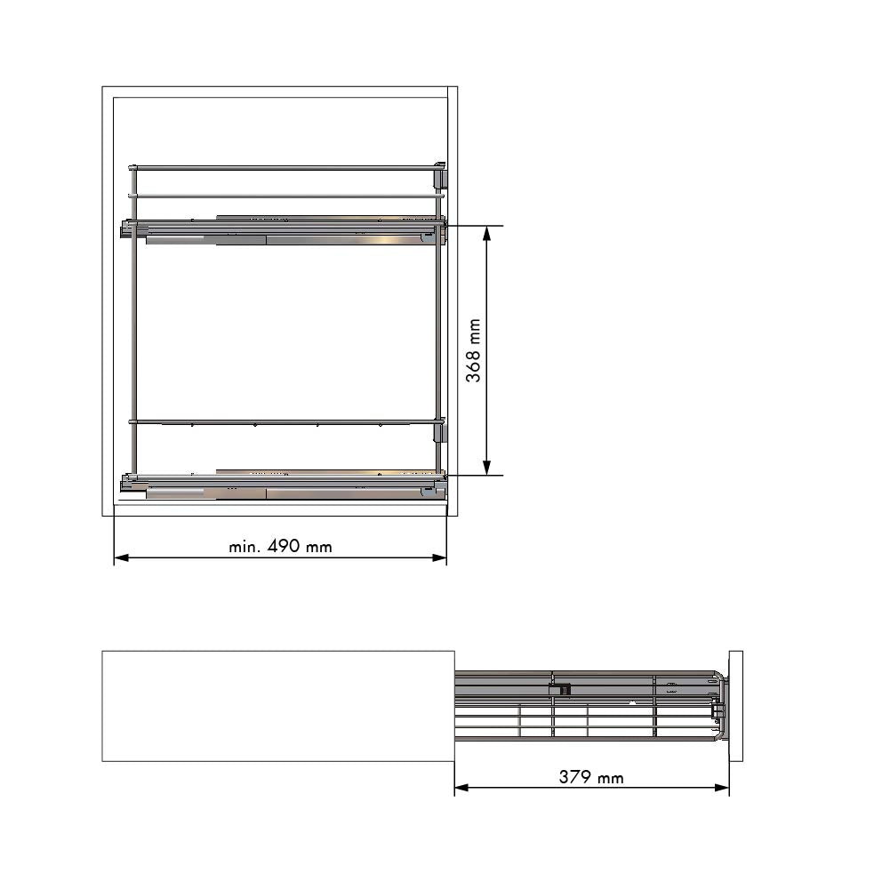 BOTELLERO GUÍAS LATERALES
