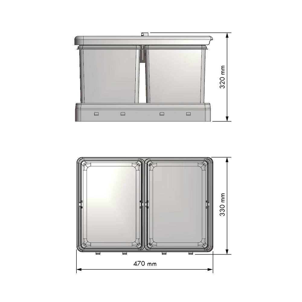 ECOLOGICAL TRASH CAN DRAWER min 450