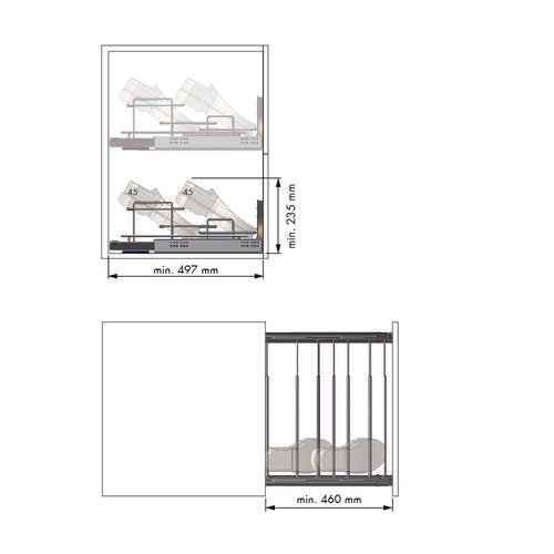 ZAPATERO EXTRAÍBLE FRONTAL